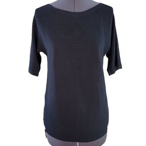 NWOT Talbots Black Short Sleeve Knit Top Sz XS
